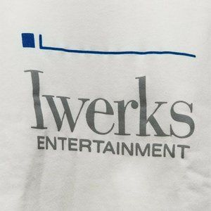 Vintage 80s Iwerks Entertainment (Disney) White Sweatshirt Size Men's‎ L